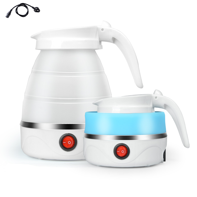 Bouilloire Électrique Pliable et Portable, Silicone et Acier Inoxydable 304